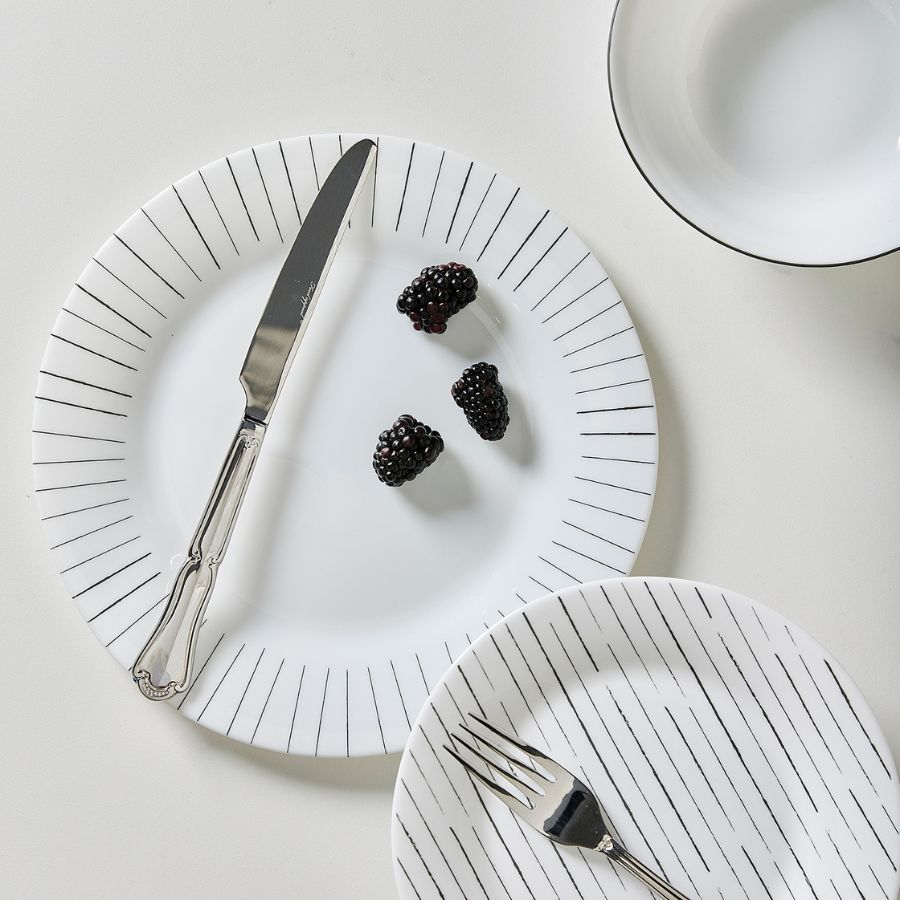 סט אוכל 18 חלקים אופל - ARTY-סט צלחות זכוכית אופל-Food Appeal-סופר הום