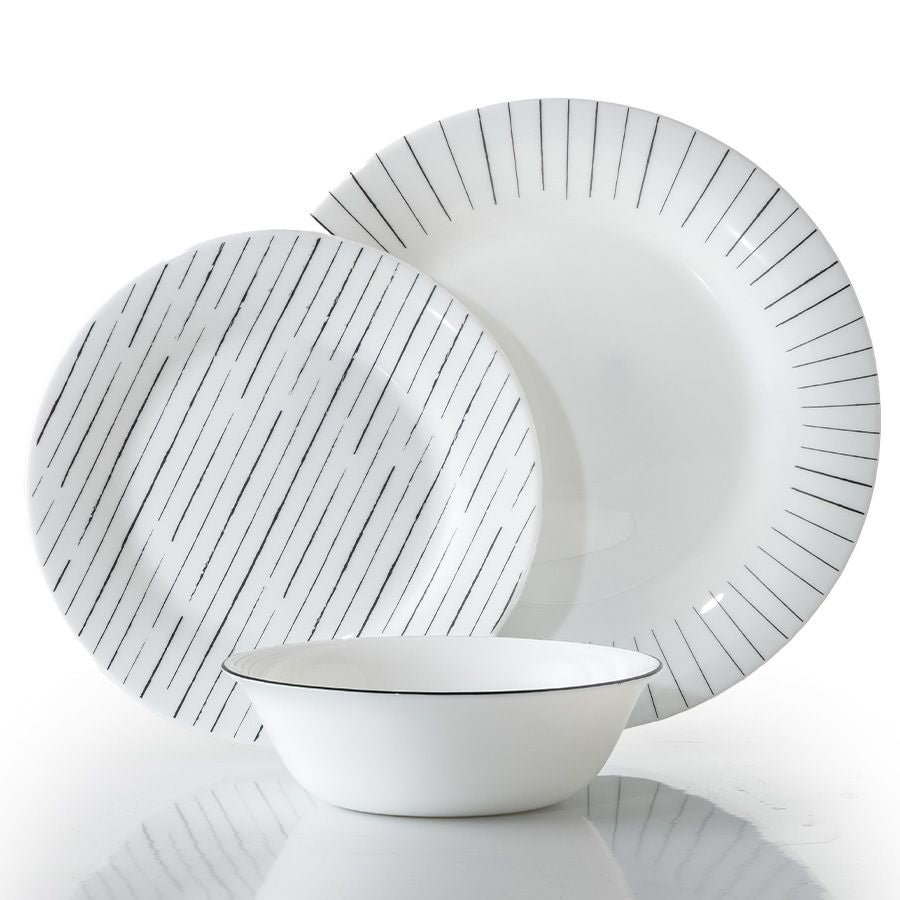 סט אוכל 18 חלקים אופל - ARTY-סט צלחות זכוכית אופל-Food Appeal-סופר הום