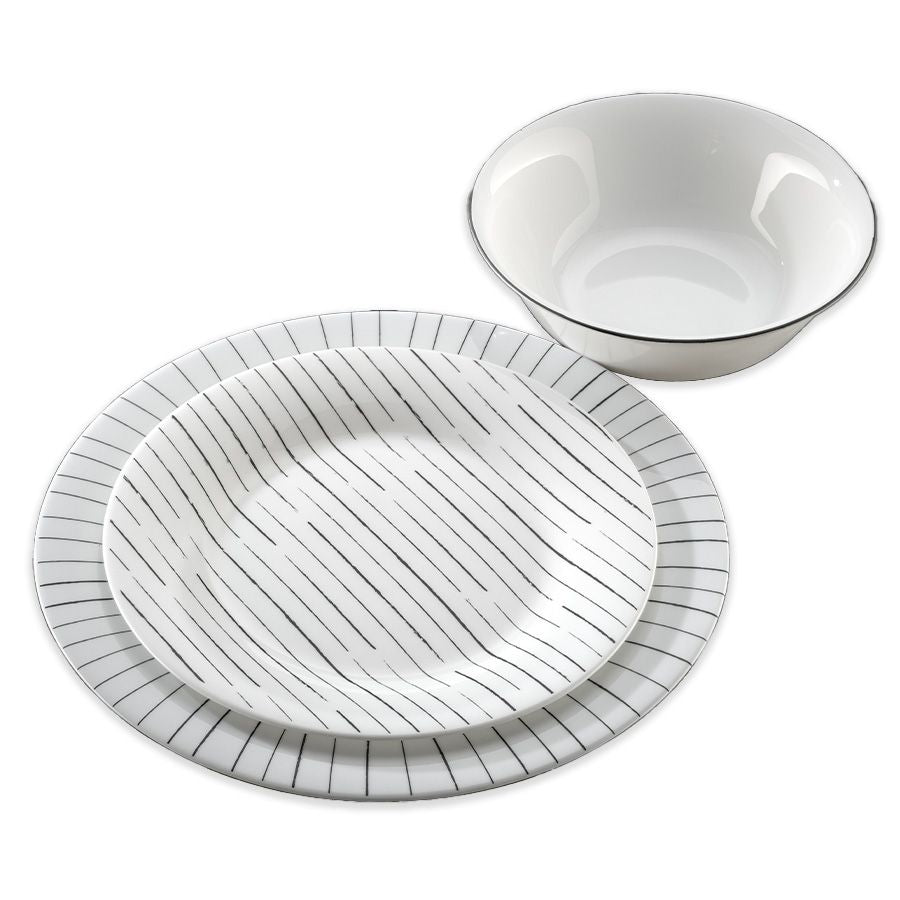 סט אוכל 18 חלקים אופל - ARTY-סט צלחות זכוכית אופל-Food Appeal-סופר הום