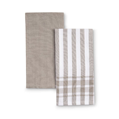 סט שתי מגבות מטבח 50*70 ס"מ-מגבות מטבח-Food Appeal-חום-לבן-סופר הום