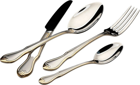 סט סכו"ם 24 חלקים 18/10 SATIN MATT INOX GOLD-סכו"ם כסוף-GOLYAN-סופר הום