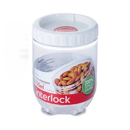 קופסאות אחסון עגולות מסדרת Interlock - מגוון גדלים-מיכל אחסון-Lock & Lock-700 מ"ל-סופר הום