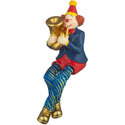 בובת ליצן נוי פולירזין - מגוון דגמים-קישוט-ART JUDAICA-מנגן בטרומבון צבעוני-סופר הום