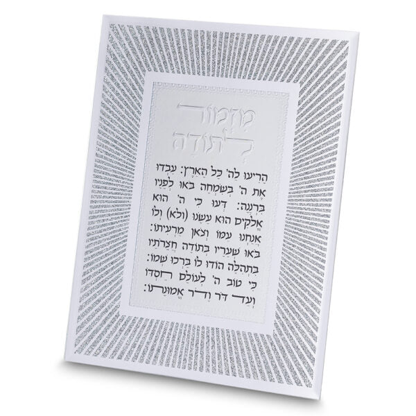 מסגרת זכוכית מהודרת מזמור לתודה 20X25 ס"מ-מזמור לתודה-ART JUDAICA-סופר הום