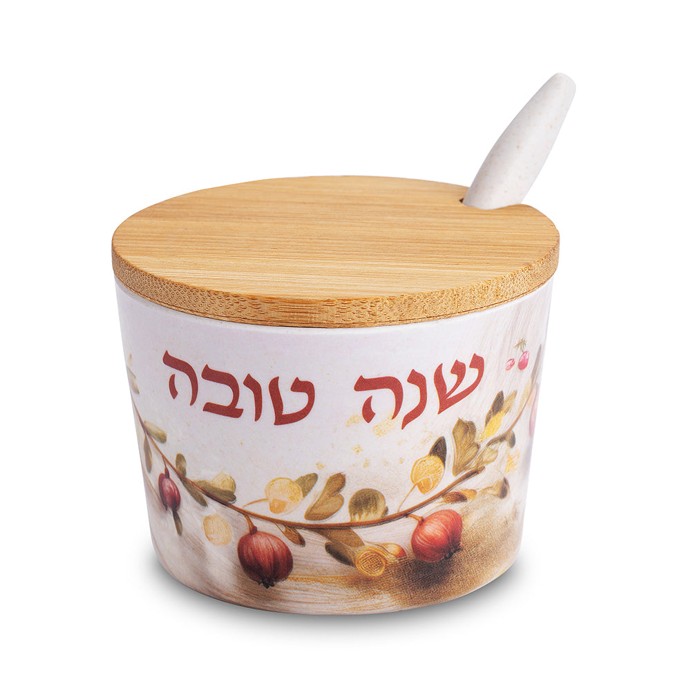 כלי לדבש מלמין "שנה טובה" 6.5 ס"מ - מגוון דגמים-כלי לדבש-ART JUDAICA-UK83541-סופר הום