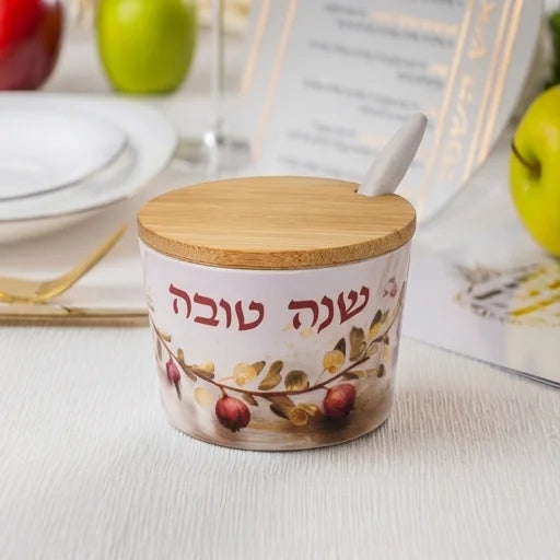 כלי לדבש מלמין "שנה טובה" 6.5 ס"מ - מגוון דגמים-כלי לדבש-ART JUDAICA-UK81538-סופר הום