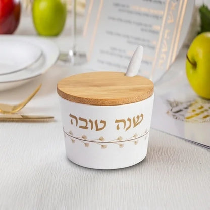 כלי לדבש מלמין "שנה טובה" 6.5 ס"מ - מגוון דגמים-כלי לדבש-ART JUDAICA-UK81538-סופר הום