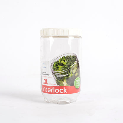 קופסאות אחסון עגולות מסדרת Interlock - מגוון גדלים-מיכל אחסון-Lock & Lock-1.3 ליטר-סופר הום