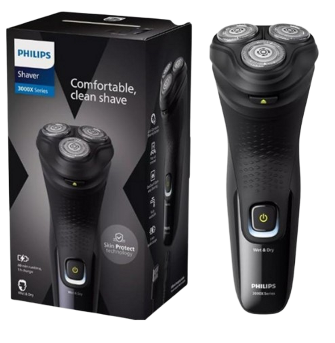 מכונת גילוח חשמלית Shaver 3000X Series X3021/00 - שחור