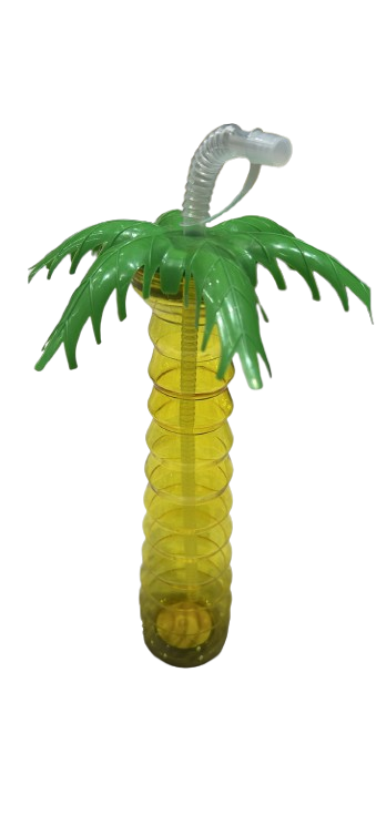 כוס קש 500 מ"ל דגם דקל - מגוון צבעים-כוסות פלסטיק ואקריל-SUPERHOME סופרהום-צהוב-סופר הום