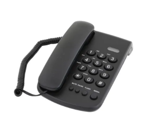 טלפון ביתי דקורטיבי דגם 2400 שחור\לבן-טלפון חוטי-Hyundai-שחור-סופר הום