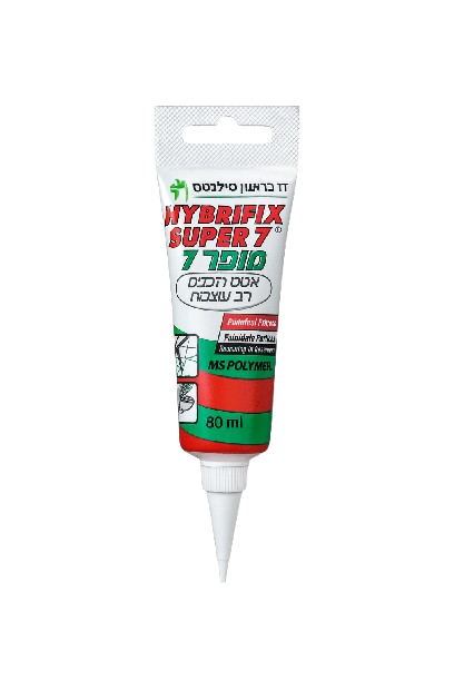 סיליקון סופר 7 שקוף 80 מ״ל - חזק במיוחד-דבק-פאר נשר-סופר הום