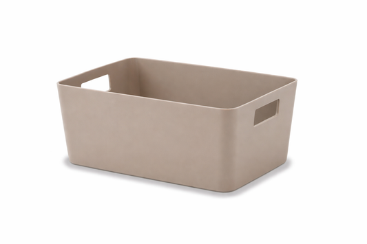 סלסלה מלבנית עם ידיות - מגוון גדלים-סלסלה-ItalPlast-חום-S-סופר הום