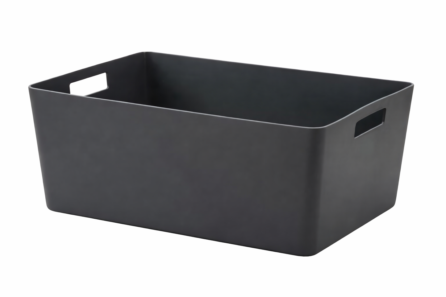 סלסלה מלבנית עם ידיות - מגוון גדלים-סלסלה-ItalPlast-שחור-M-סופר הום