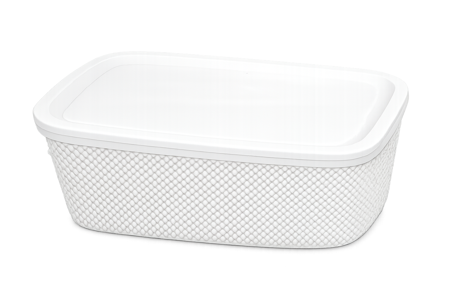 סלסלה דגם טיטאן ומכסה - מגוון גדלים-סלסלה-ItalPlast-6 ליטר-לבן-סופר הום