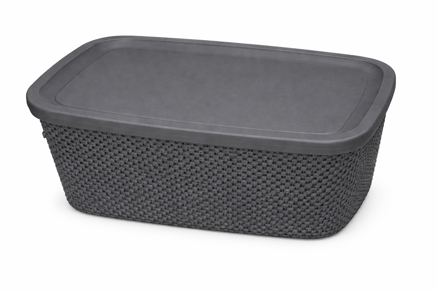 סלסלה דגם טיטאן ומכסה - מגוון גדלים-סלסלה-ItalPlast-6 ליטר-אפור-סופר הום