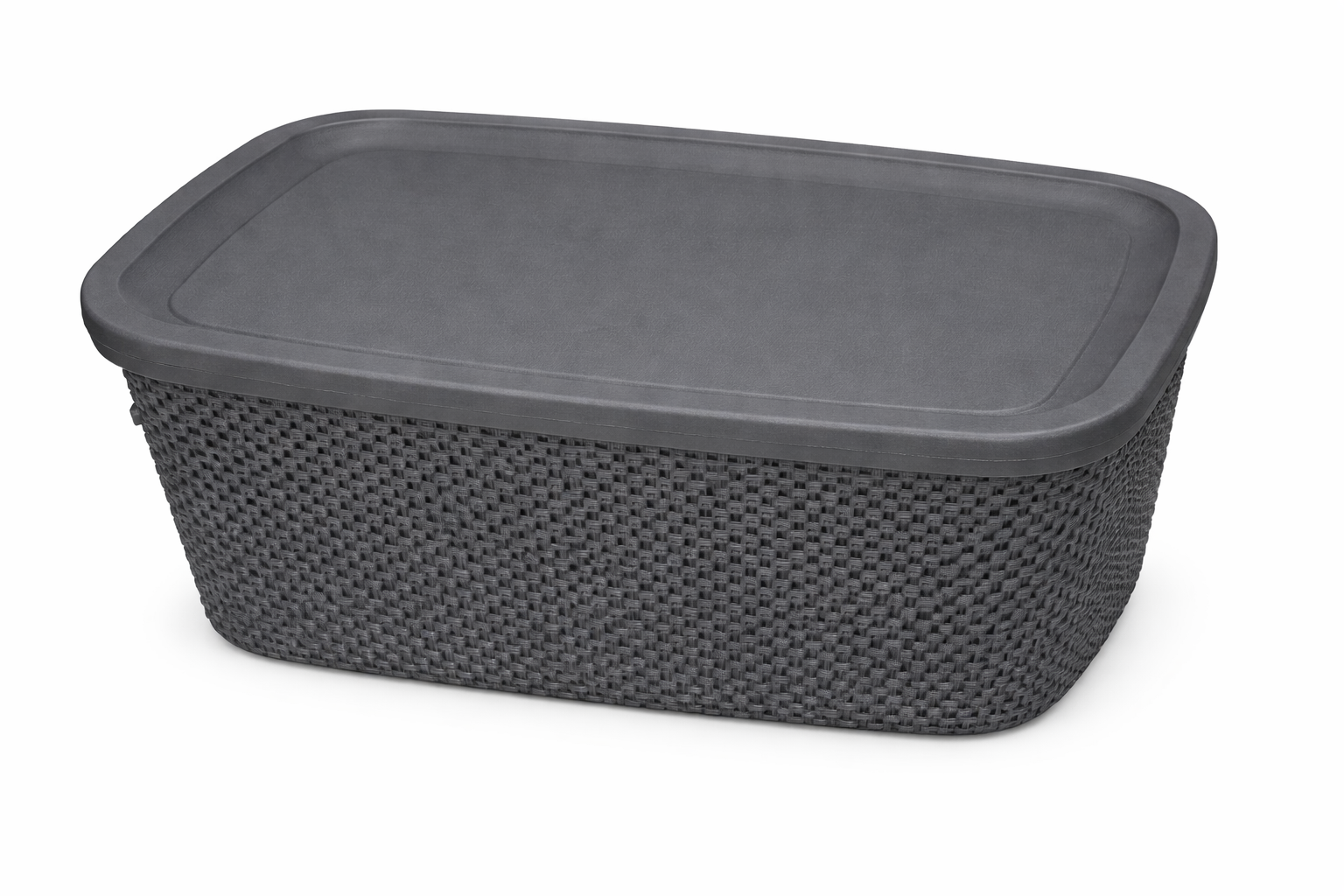 סלסלה דגם טיטאן ומכסה - מגוון גדלים-סלסלה-ItalPlast-6 ליטר-אפור-סופר הום
