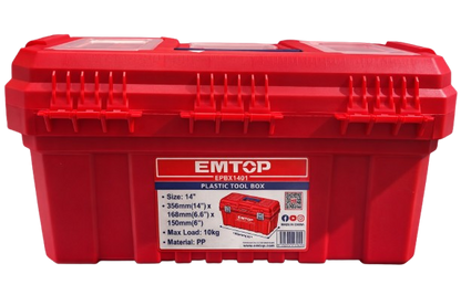 ארגז כלים - מגוון מידות-ארגז כלי עבודה-EMTOP-גודל 14: 36.5*16.8*15 ס"מ-סופר הום