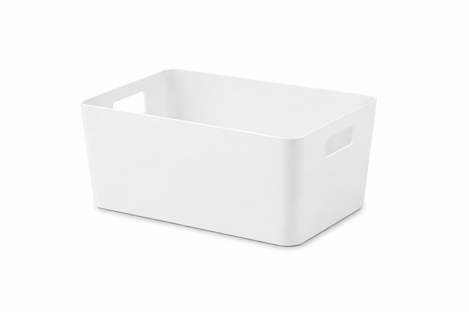 סלסלה מלבנית עם ידיות - מגוון גדלים-סלסלה-ItalPlast-לבן-XS-סופר הום