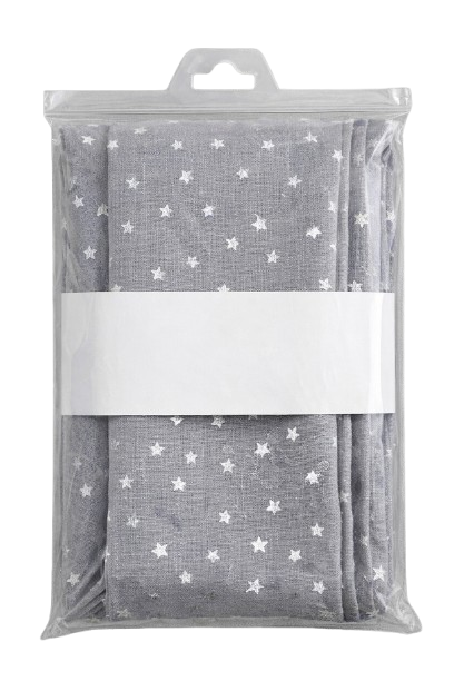 וילון קרמן אפור 140*160-וילון בד-ASHRAM-סופר הום