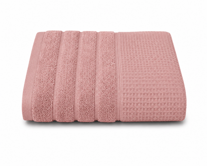 מגבת גוף - דגם WAFFLE - מגוון צבעים וגדלים-מגבת גוף-Via Home-ורוד-140×90-סופר הום