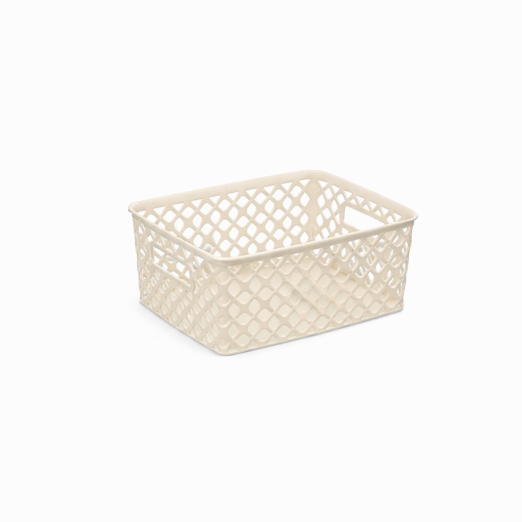 סלסלה ארוגה קטנה 23 ס"מ - מגוון צבעים-סלסלה-אדיר-קרם-סופר הום