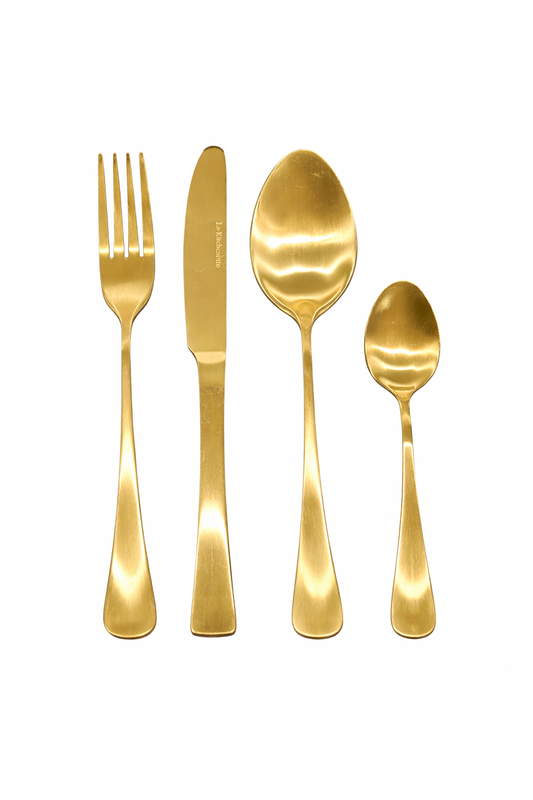 סט סכו"ם - 24 חלקים-סכו"ם זהב-La kitchenette-זהב-סופר הום