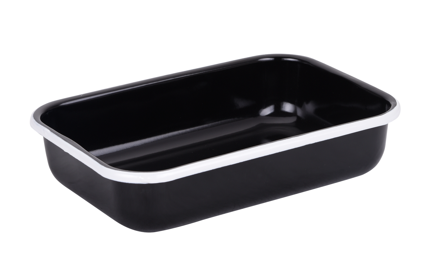 תבנית אפייה והגשה מלבנית בשלושה גדלים-תבניות אמייל-SUPERHOME סופרהום-1.2 ליטר - 22*16*6 ס"מ-סופר הום