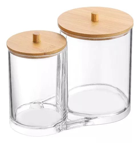 כלי אחסון כפול עגול-ארגונית אקריל-א. לויזון-סופר הום