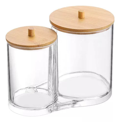 כלי אחסון כפול עגול-ארגונית אקריל-א. לויזון-סופר הום