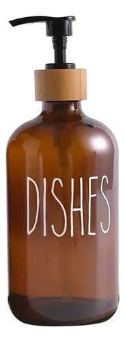 דיספנסר סבון לבן/חום - Dishes / Hands-דיספנסר לסבון-א. לויזון-Dishes-חום-סופר הום