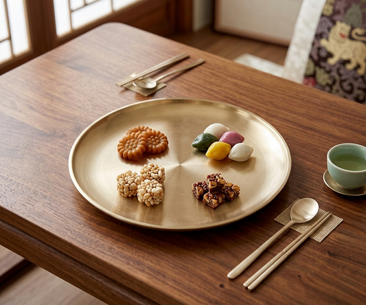 צלחת הגשה זהב - מגוון גדלים-הגשה מתכת-GOLYAN-26*26*2 ס"מ-סופר הום