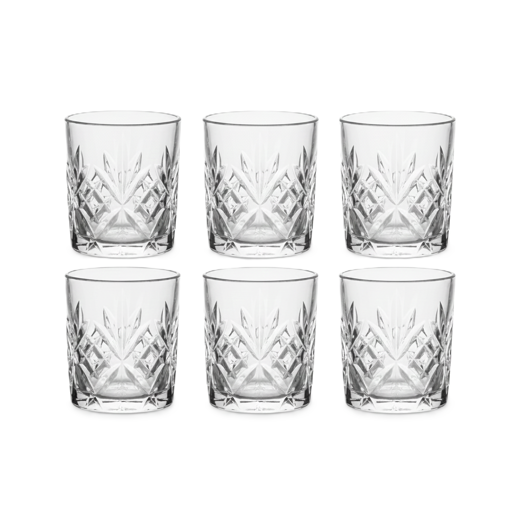 שישיית כוסות זכוכית 230 מ"ל – דגם KB103-1A-כוסות זכוכית-DELI-סופר הום