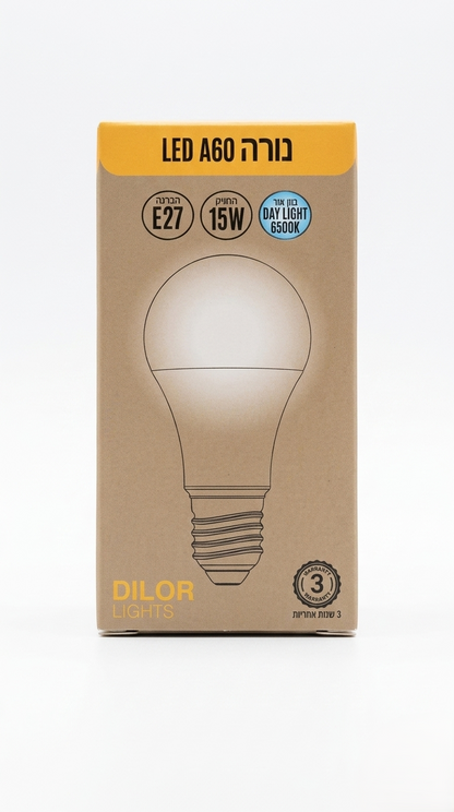 נורת הברגה לד 15W E27 - 60A-נורה-סופר הום-סופר הום