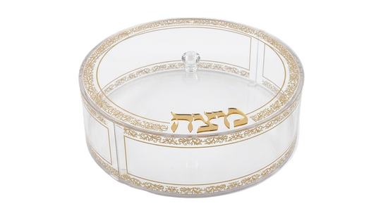 קערה למצות עגולות - אקרילי-מעמד למצות-Schonfeld Collection-סופר הום