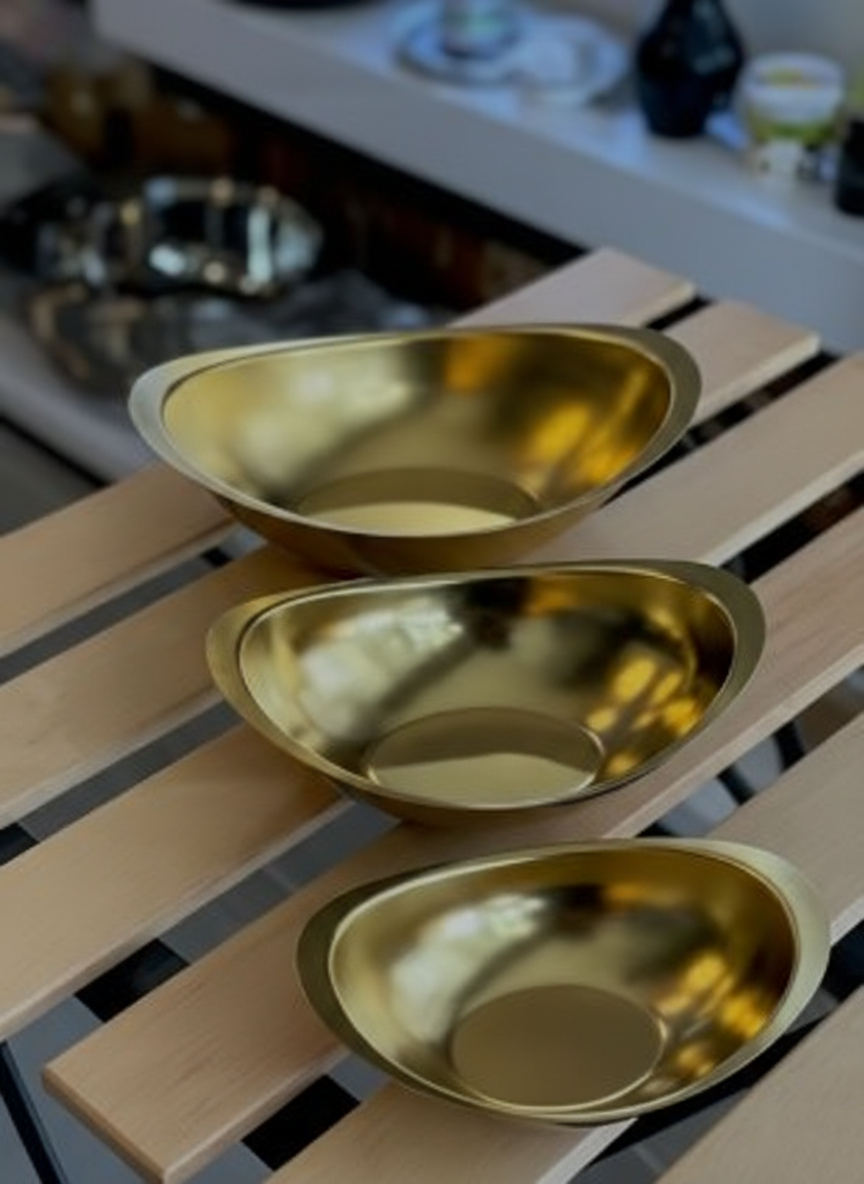 קערות נירוסטה - צבע זהב-קערות נירוסטה-GOLYAN-קטן - 11*16 ס"מ-סופר הום