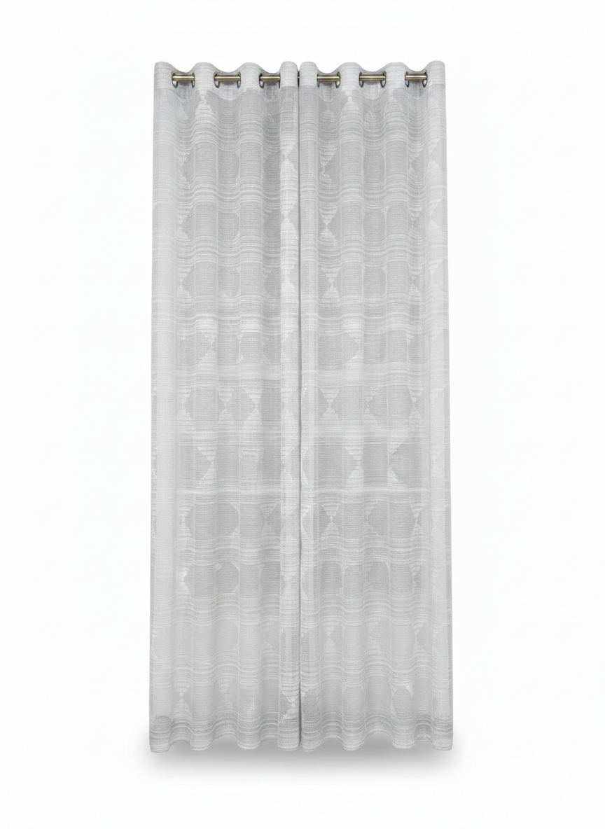 וילון שירז 250*140 ס"מ - כסף-וילון בד-ASHRAM-סופר הום