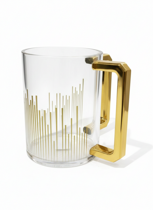 נטלה אקרילית שקופה עם ידיות כסף/זהב-נטלה אקרילי-Schonfeld Collection-זהב-סופר הום