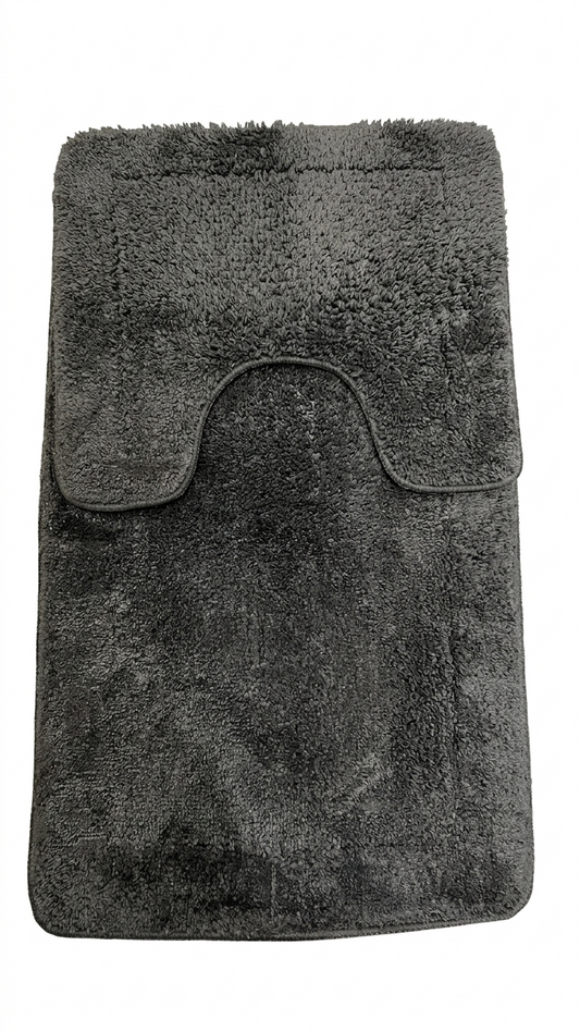 סט 2 חלקים לשטיחי אסלה - Soft Touch-שטיחי אמבטיה בד-דיקלית-אפור-סופר הום