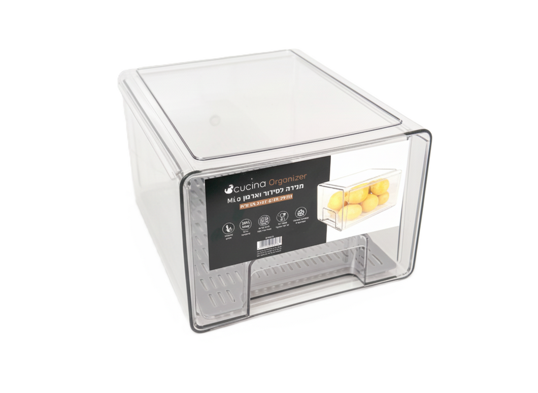 מגירת ארגון שקופה Mia-ארגוניות למקרר-Cucina-סופר הום