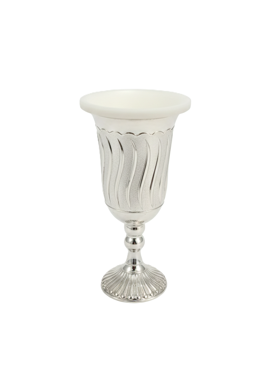 גביע קידוש עם תחתית - דגם גלים-גביע קידוש כסוף-KARAT-סופר הום
