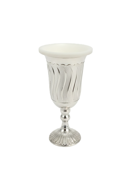גביע קידוש עם תחתית - דגם גלים-גביע קידוש כסוף-KARAT-סופר הום
