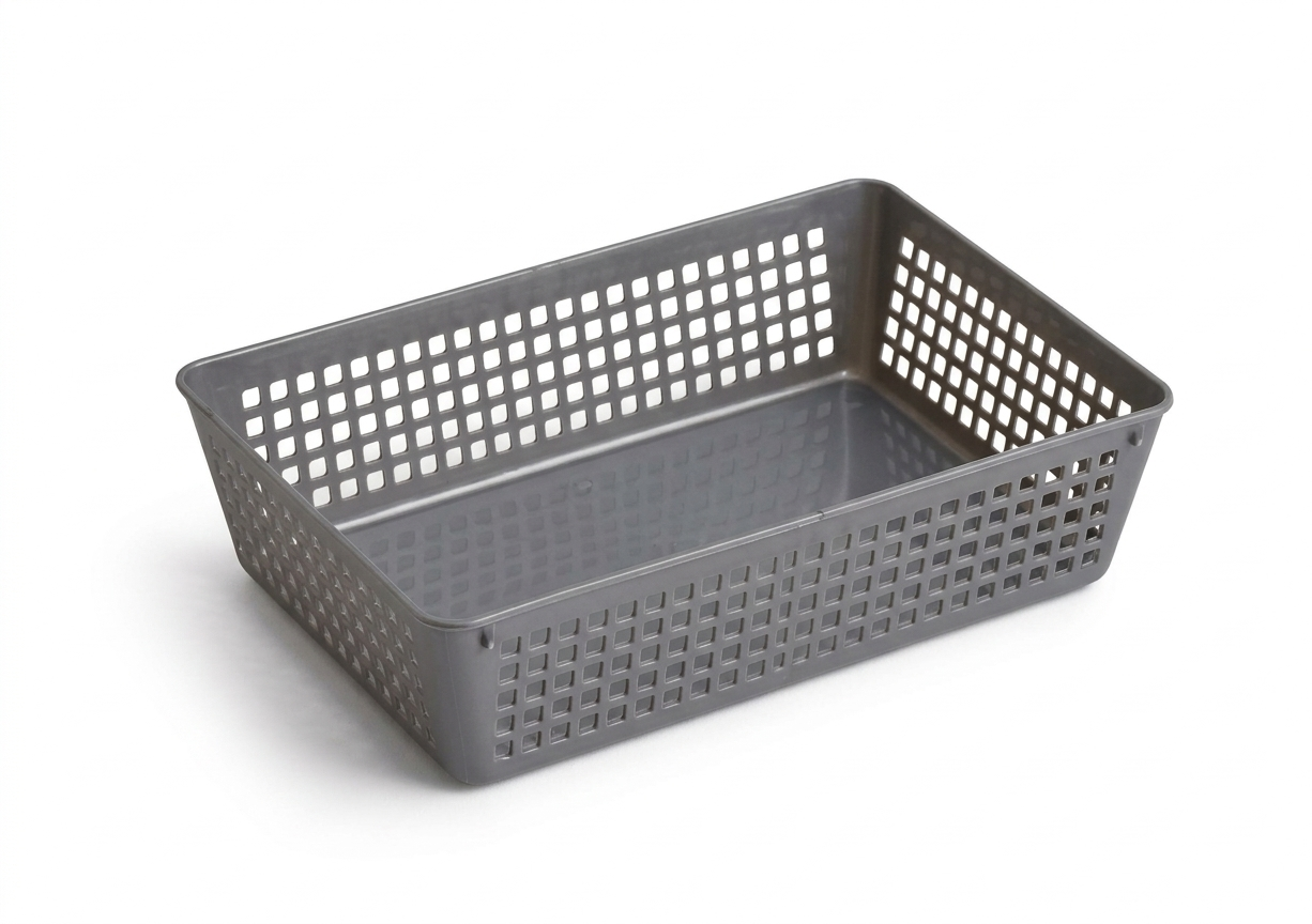 סלסלת מיני קליק פלסטיק - מגוון צבעים-סלסלה-ItalPlast-אפור-סופר הום