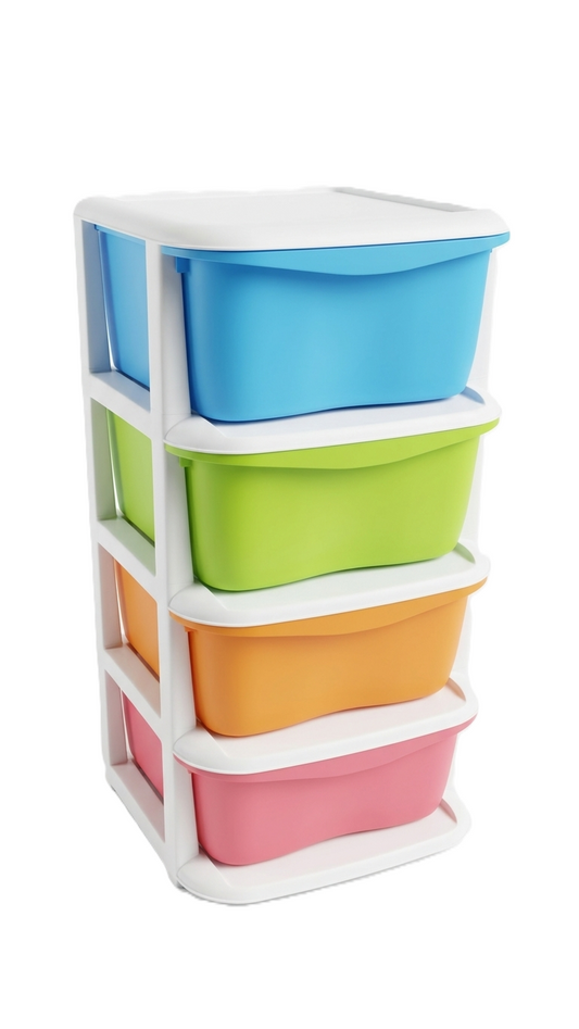 מגירון 4 מגירות צבעוני עם גלגלים-מגירון רחב-Cobra-סופר הום