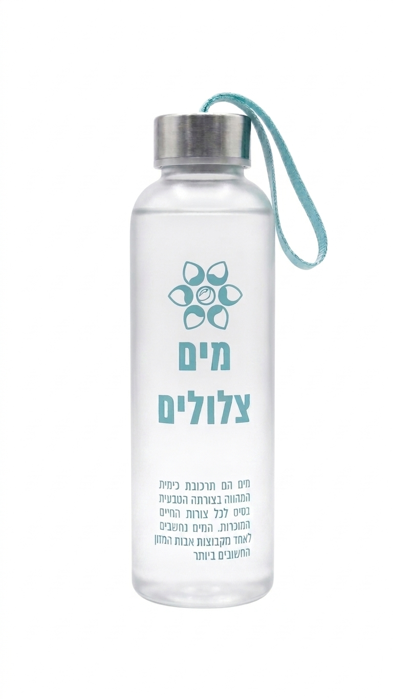 בקבוק מודפס עם רצועה 500 מ"ל - מבחר צבעים-MAMA-טורקיז-סופר הום