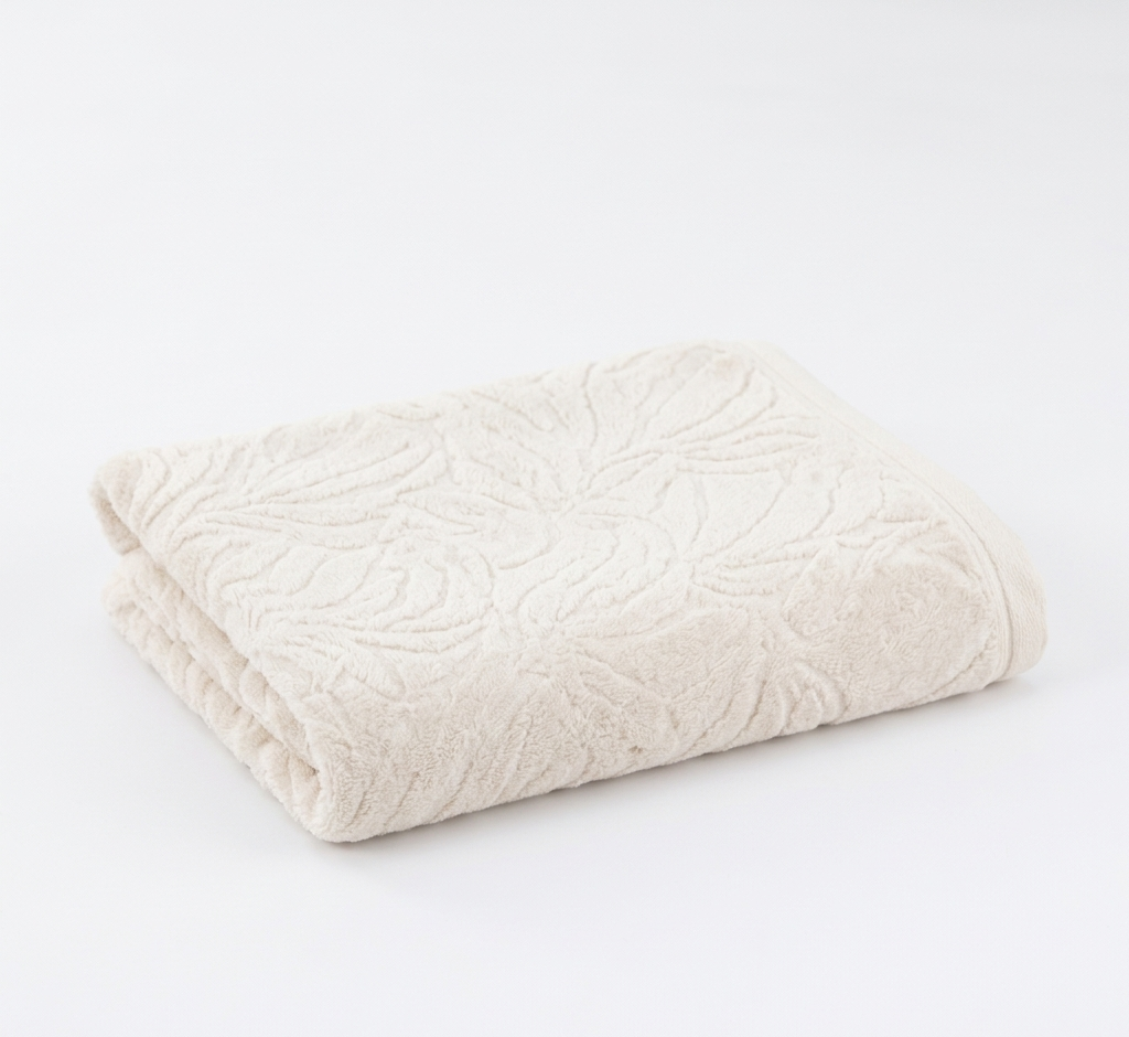 מגבת ענק - דגם ZEBRA-מגבת גוף-Via Home-לבן-סופר הום