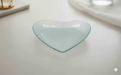 מגש זכוכית בצורת לב 33*30 ס"מ-הגשה זכוכית-CASA BELLA-סופר הום