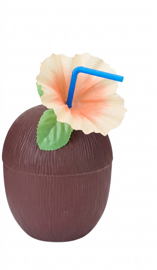 כוס עם קש 500 מ''ל דגם טרופי - מגוון צבעים-כוסות פלסטיק ואקריל-SUPERHOME סופרהום-ורוד-סופר הום