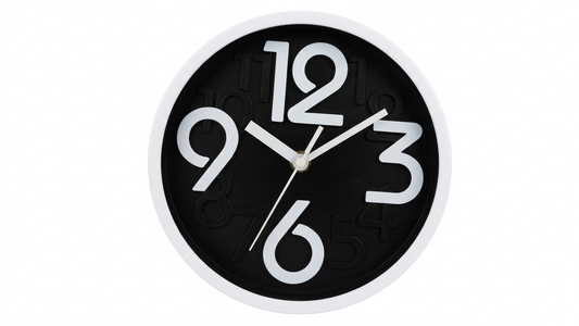 שעון קיר 18 ס''מ ספרות בהירות-שעון קיר-א. לויזון-סופר הום