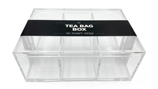קופסת אחסון תה - 6 תאים-קופסאות תה-א. לויזון-סופר הום